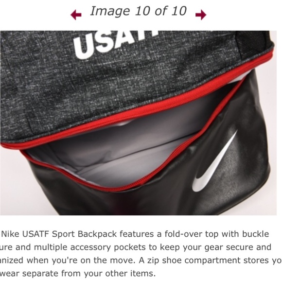 nike usatf backpack